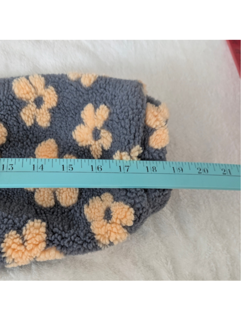 Aelfric Eden Colorblock Grey Orange Floral Sherpa Fleece Jacket - Picture 10 of 11